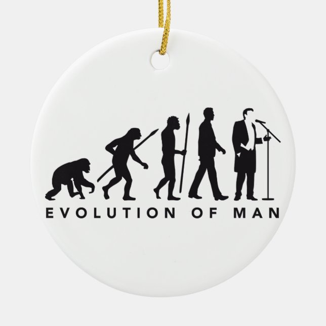 Décoration En Céramique Opera singer evolution of man (Devant)