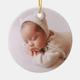 Décoration En Céramique Or et Vert Premier Noël de Bébé