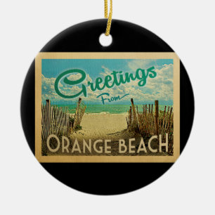 Décoration En Céramique Orange Beach Vintage voyage