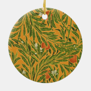 Décoration En Céramique Orange Tree Vintage Wallpaper Pattern Art Nouveau