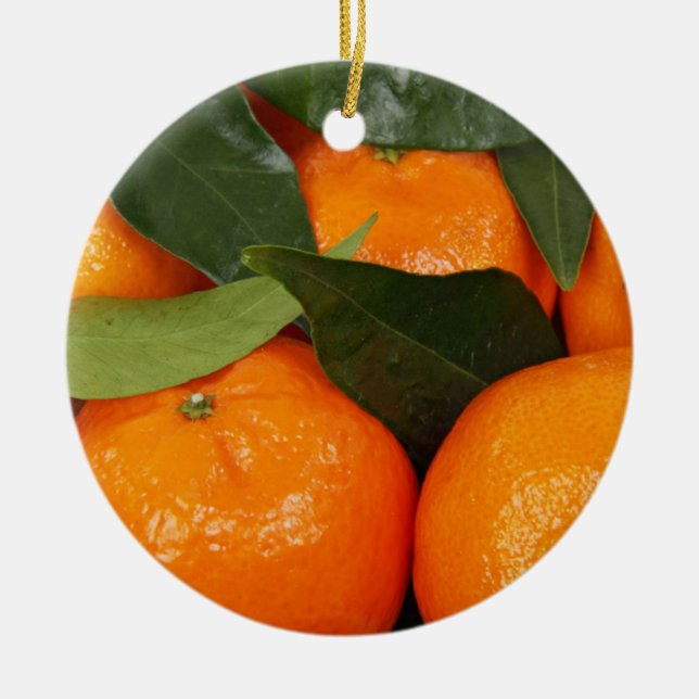 Décoration En Céramique Oranges mandarines (Devant)