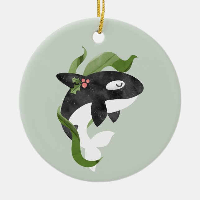 Décoration En Céramique Orca Noël (Devant)