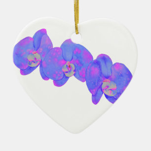 Décoration En Céramique Orchidée violette aquarelle