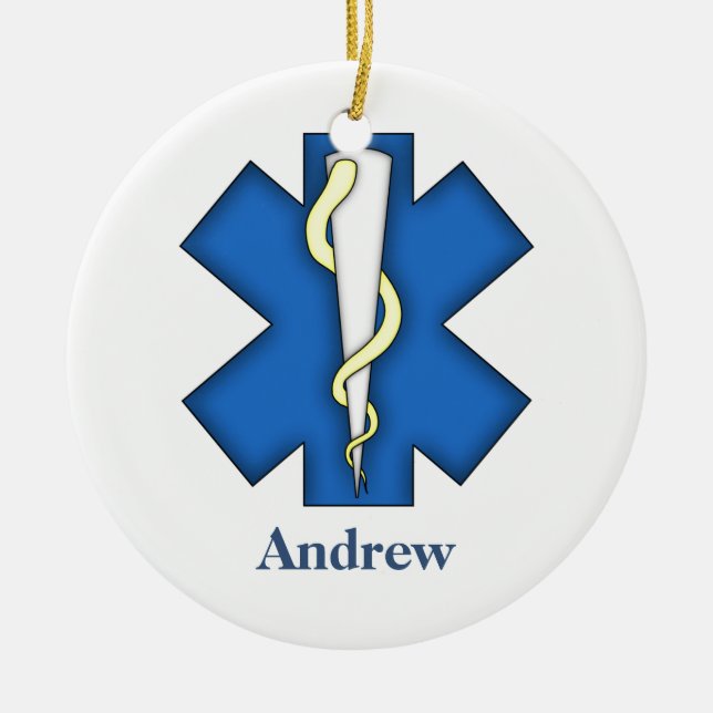 Décoration En Céramique Ordinateur Médicale d'urgence personnalisé (Devant)