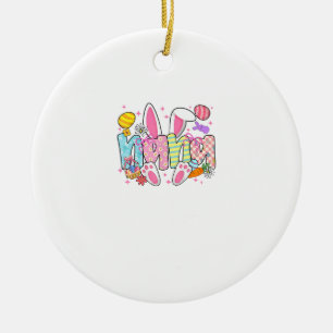 Décoration En Céramique Oreilles de lapin de Pâques Nana Coquette Bow Lapi