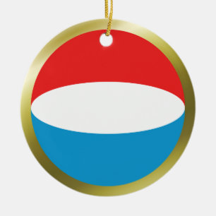 Décoration En Céramique Organisation du Drapeau du Luxembourg