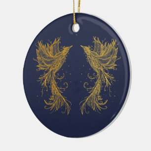 Décoration En Céramique Ornament bleu ceramic de Golden Phoenix