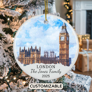 Décoration En Céramique Ornament de Londres personnalisé, Angleterre