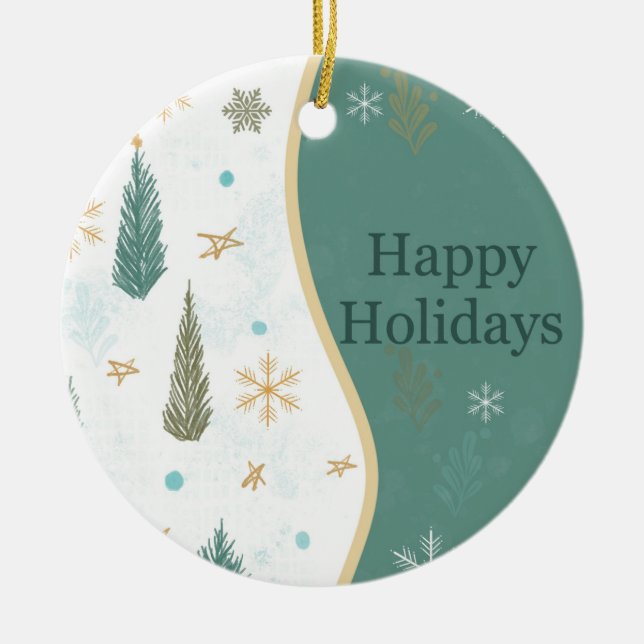 Décoration En Céramique Ornament Joyeuses Fêtes (Devant)