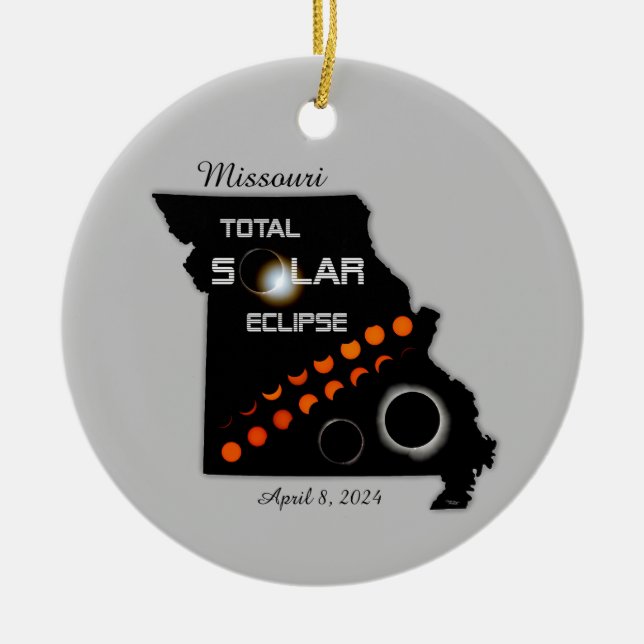 Décoration En Céramique Ornament solaire Eclipse du Missouri (Devant)