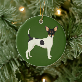 Décoration En Céramique Ornament Toy Fox Terrier