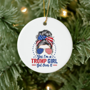 Décoration En Céramique Oui, je suis une fille de Trump qui s'en remet