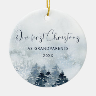 Décoration En Céramique Our first Christmas as grandparents ornament