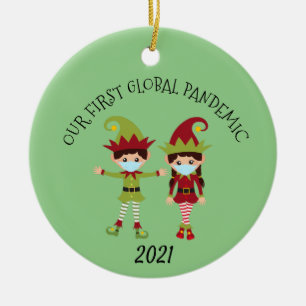 Décoration En Céramique Our first Global Pandemic Elf 2020