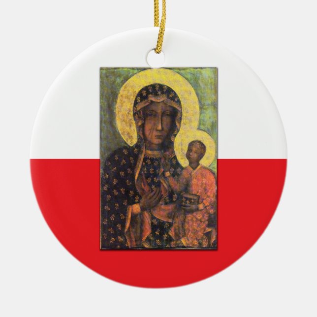 Décoration En Céramique Our Lady of Czestochowa (Devant)