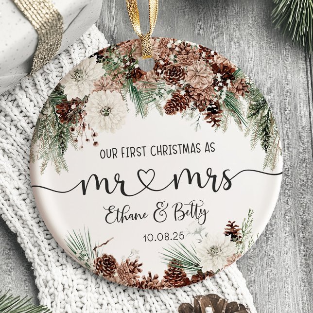 Décoration En Céramique Our première Christmas Married Ornament (Our First Christmas Married Ornament)