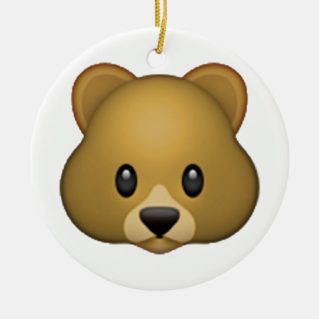 Décoration En Céramique Ours - Emoji (Devant)