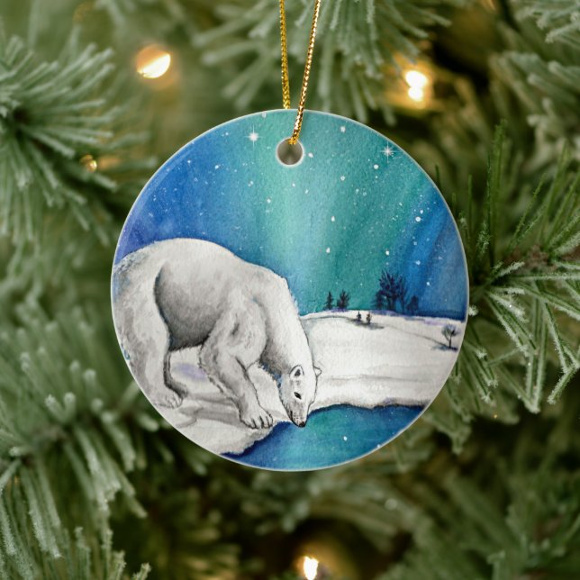 Décoration En Céramique Ours polaire Aurora (Arbre)