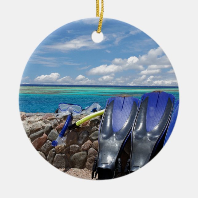 Décoration En Céramique outils naviguants au schnorchel (Devant)