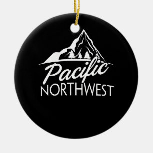 Décoration En Céramique Pacifique Northwest PNW Outdoors Trees Mountain