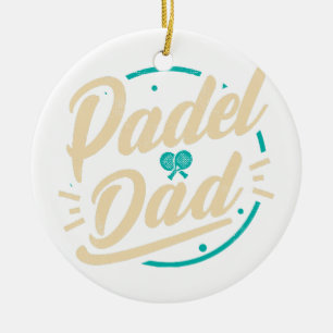 Décoration En Céramique Padel Papa Platform Tennis Paddleball Padel