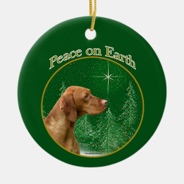 Décoration En Céramique Paix de Vizsla (Devant)