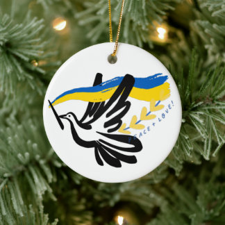 Décoration En Céramique Paix pour l'Ukraine