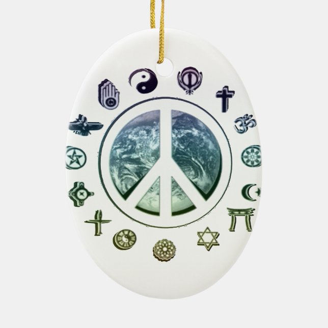 Décoration En Céramique Paix sur terre (Dos)