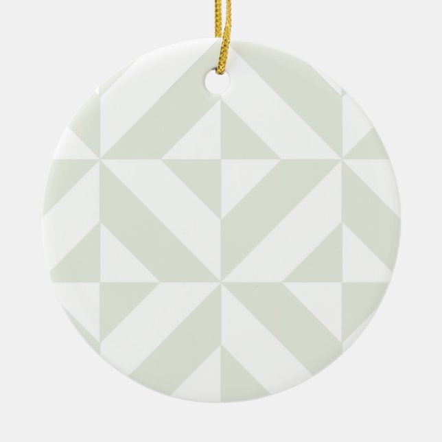 Décoration En Céramique Pale Gray Geometric Deco Cube Pattern (Devant)