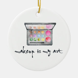 Décoration En Céramique Palette Maquillage Artiste - Citation "Maquillage 