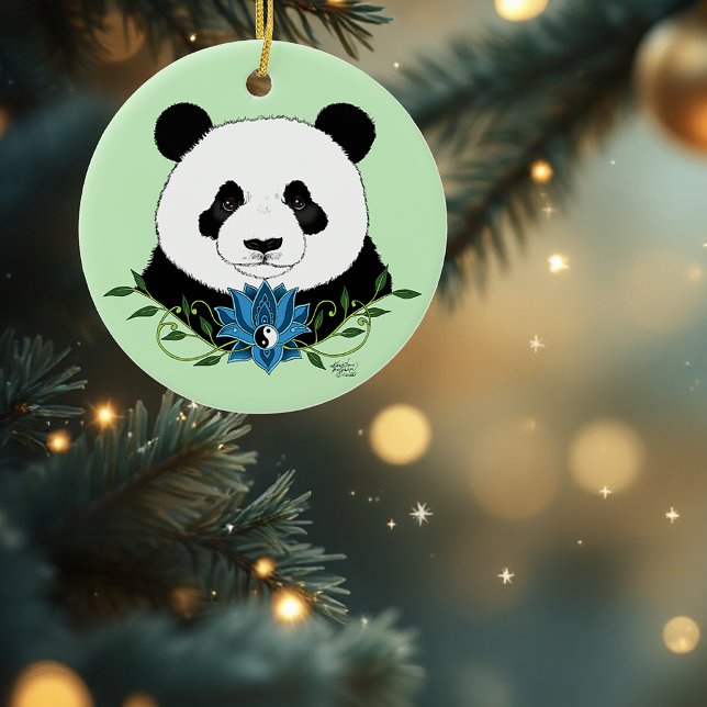 Décoration En Céramique Panda Bear Lotus (Créateur téléchargé)