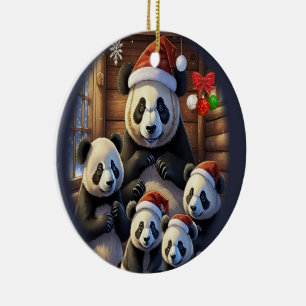 Décoration En Céramique Panda Bears