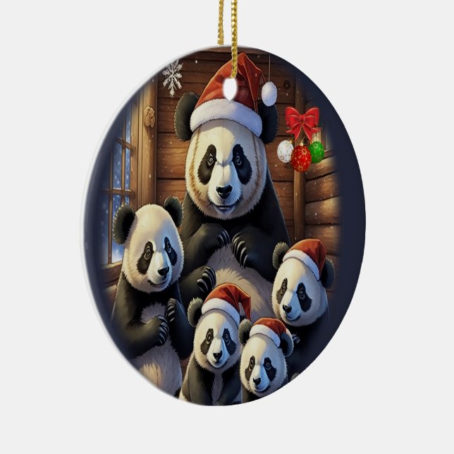 Décoration En Céramique Panda Bears (Droite)