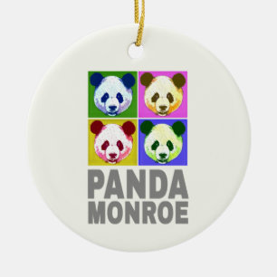 Décoration En Céramique Panda Monroe Ours Pop Art Portrait