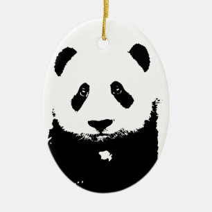 Décoration En Céramique Panda noir et blanc