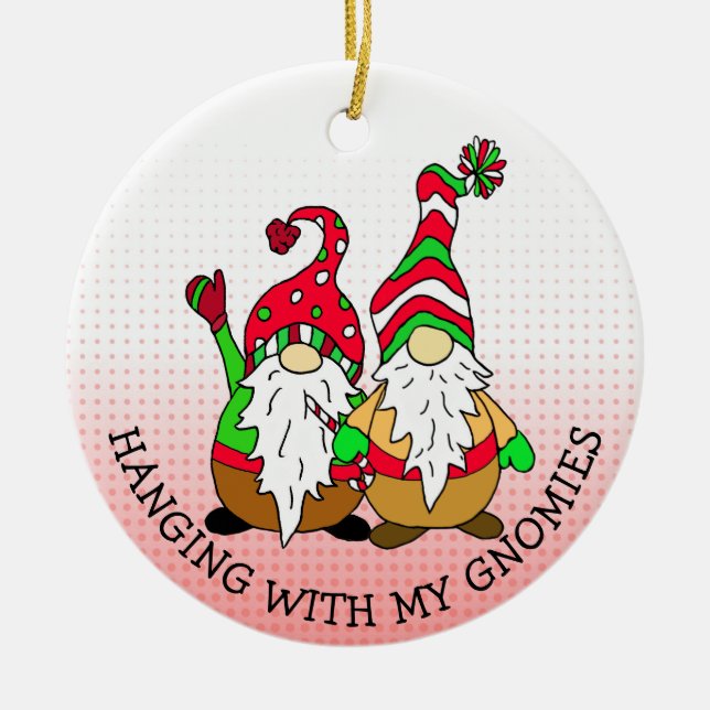 Décoration En Céramique Panser avec mes Gnomies Noël (Devant)