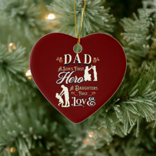 Décoration En Céramique Papa A Son's First A Daughter First Love