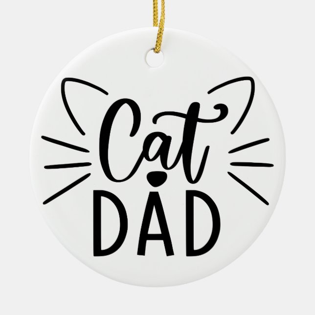 Décoration En Céramique Papa de chat (Devant)