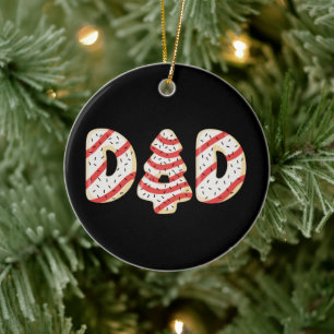 Décoration En Céramique Papa de fête de famille assorti au gâteau d'arbre 