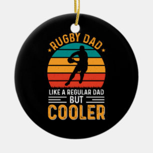Décoration En Céramique Papa Rugby