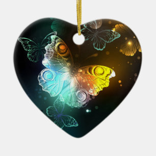 Décoration En Céramique Papillon lumineux et papillons de nuit