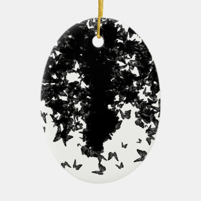 Décoration En Céramique papillon noir (Devant)