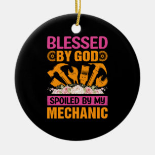 Décoration En Céramique Par Dieu Par Mon Mécanicien