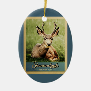 Décoration En Céramique Parc national de Shenandoah Deer Vintage