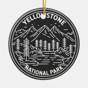 Décoration En Céramique Parc national de Yellowstone Vintage Monoline