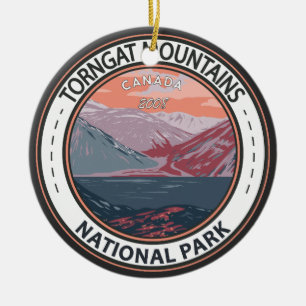 Décoration En Céramique Parc national des Monts Torngat Badge Canada