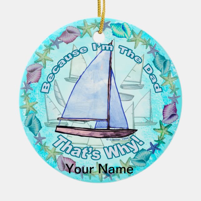 Décoration En Céramique Parce Que Je Suis Papa (Devant)