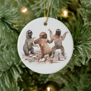 Décoration En Céramique Paresseux Dansant Drôle Dons Mignonnes Cadeaux Pou