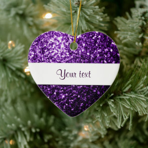 Décoration En Céramique Parties scintillant foncée violet faux brillant Pe