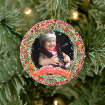 Parties scintillant rouge couronne premier ornemen